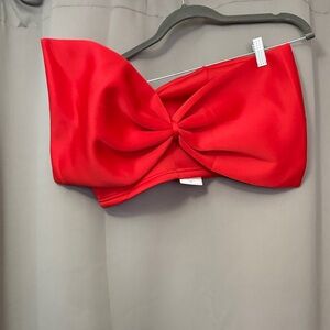 Red Bow Bandeau Top